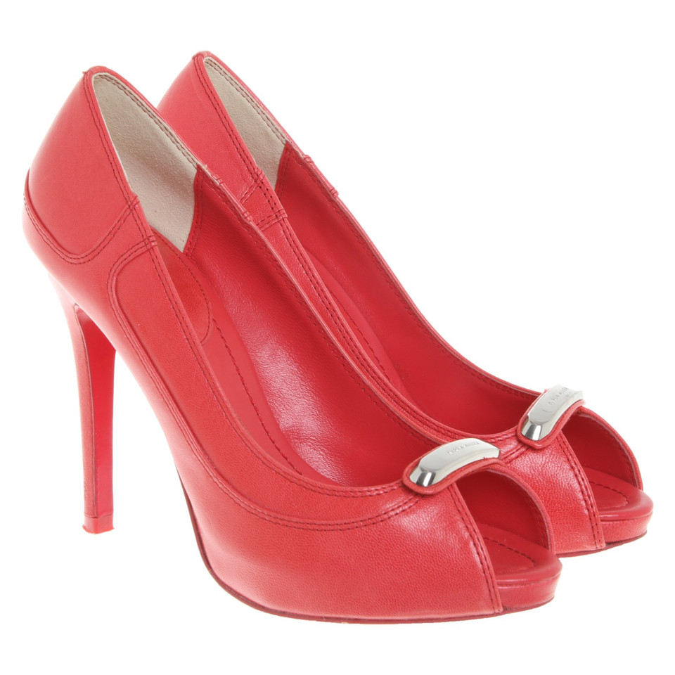 Karen Millen Pumps/Peeptoes Leather in Red