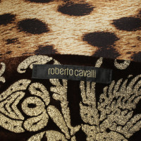 Roberto Cavalli Samt-Jacke in Braun/Gold