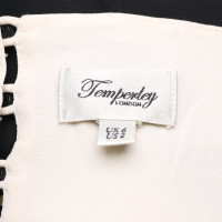 Temperley London Robe en soie noire / crème
