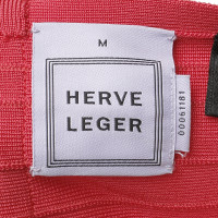 Hervé Léger Robe texturée en rouge
