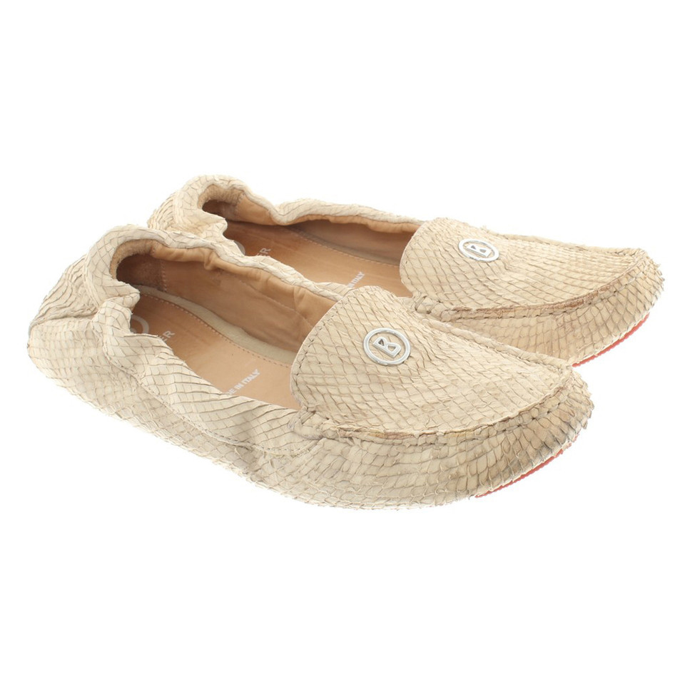 Bogner Slippers with reptile embossing