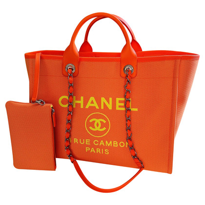 Chanel Deauville aus Canvas in Orange