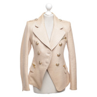 Balmain Jacket/Coat Leather in Beige