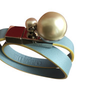 Christian Dior Bracelet en Cuir en Bleu