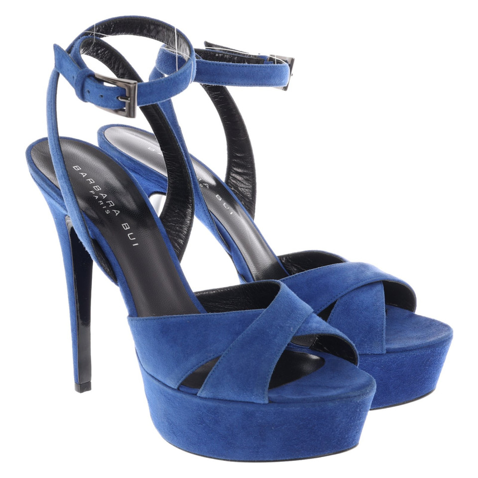 Barbara Bui Sandals Suede in Blue