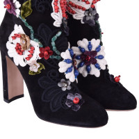 Dolce & Gabbana Suède laarzen met borduurwerk