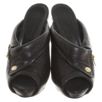 Alexander McQueen Sandales en Cuir en Noir