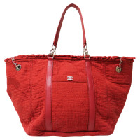 Chanel Shopper Canvas in Rood