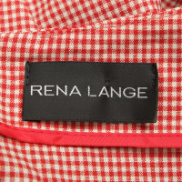 Rena Lange Check Dress in Red / White