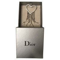 Christian Dior Spilla argentata a forma di cuore 
