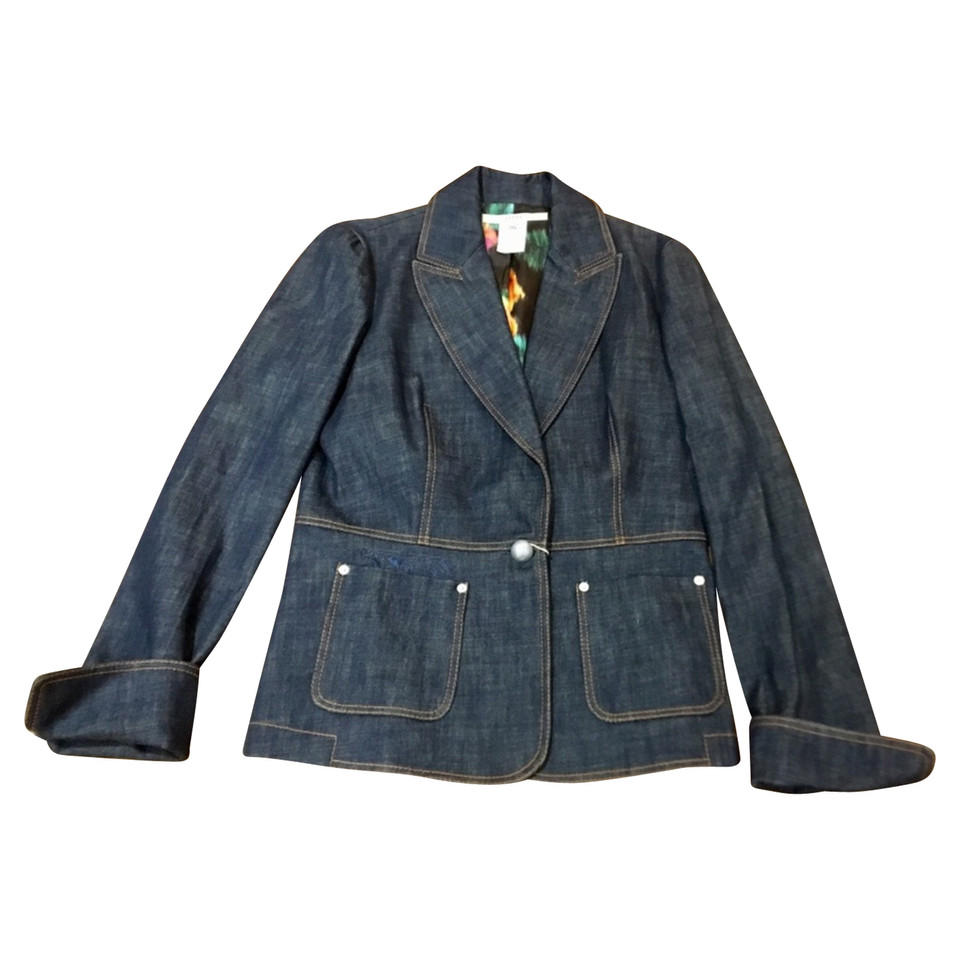Ferre Jacke/Mantel aus Jeansstoff in Blau