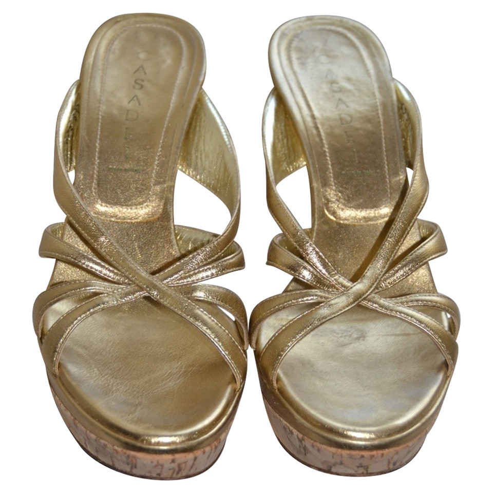 Casadei gouden sandalen
