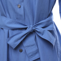 Turnover Robe en Coton en Bleu