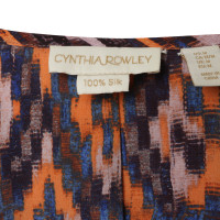 Cynthia Rowley Top in seta con motivi Ikat