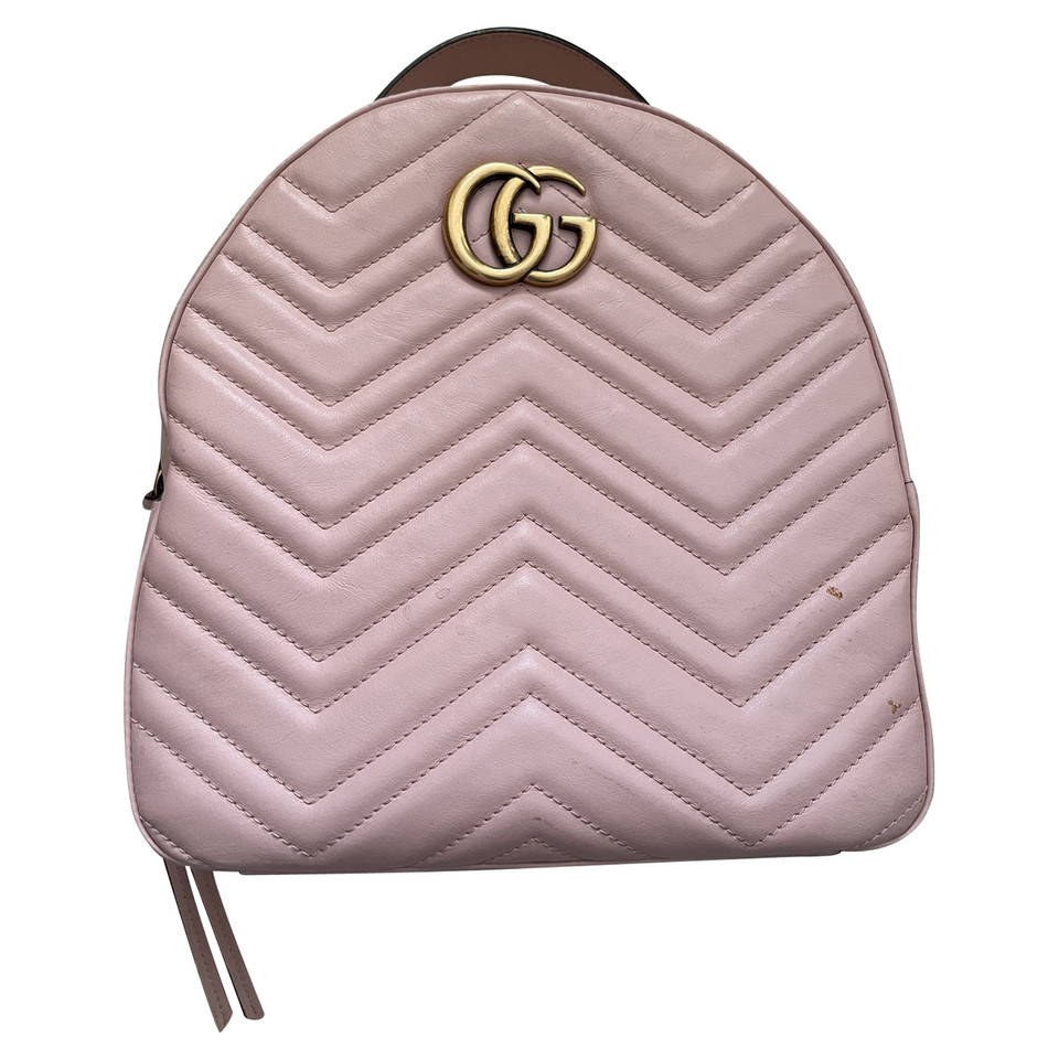 Gucci Marmont Backpack aus Leder in Rosa / Pink