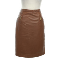 Michael Kors Leather skirt in brown