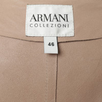 Armani Manteau de cuir beige