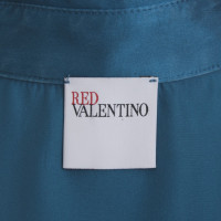 Red Valentino Satinbluse in Petrol