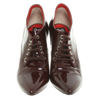 Dolce & Gabbana Ankle boots Patent leather in Bordeaux