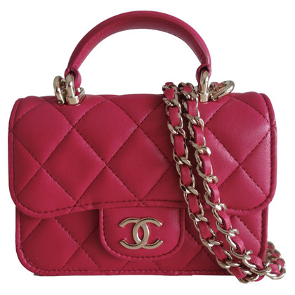 Chanel Handbag Leather in Fuchsia