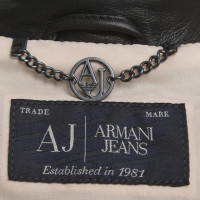 Armani Jeans Lederjacke mit Bieseneinsatz