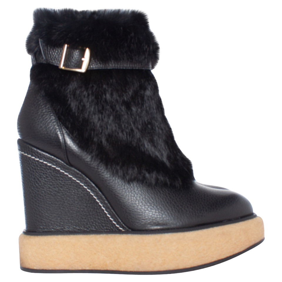 Paloma Barcelo Bottines en Cuir en Noir