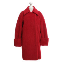 Mm6 By Maison Margiela cappotto peluche in rosso