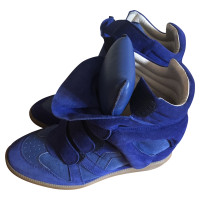 Isabel Marant Etoile Stiefel aus Wildleder in Blau