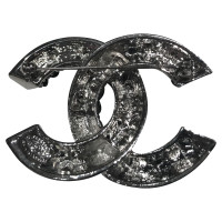 Chanel Broche logo avec perles