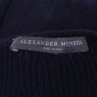 Alexander McQueen Gebreide jurk in blauw