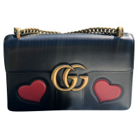 Gucci GG Marmont Camera Bag Medium Leer in Zwart