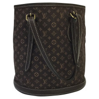 Louis Vuitton Bucket Bag 27 aus Leinen in Braun