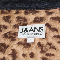 Dolce & Gabbana Giacca di jeans con eco-pelliccia