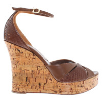 Christian Dior Wedges in bruin