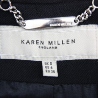 Karen Millen Mantel in Schwarz