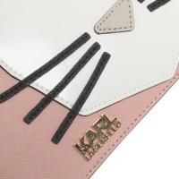 Karl Lagerfeld Clutch Bag Leather in Nude