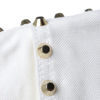 Gianni Versace Pantalon blanc avec rivets