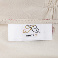White T Jurk in Beige / Multicolor