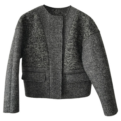 Msgm Jacket/Coat Wool in Grey