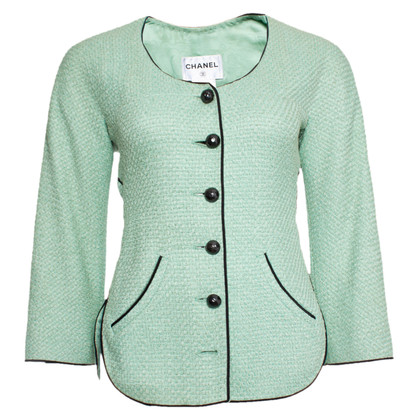 Chanel Giacca/Cappotto in Cotone in Verde