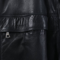 Gianni Versace Jacket/Coat Leather in Black