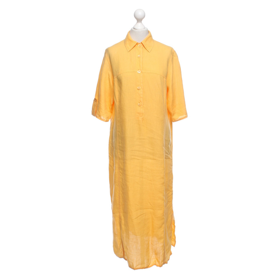 Marina Rinaldi Kleid aus Leinen in Gelb