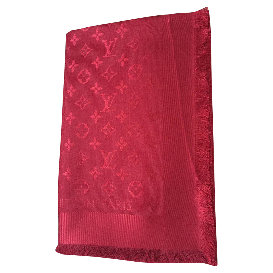 Louis Vuitton Sjaal Zijde in Rood