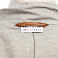 Brunello Cucinelli Jacket/Coat Suede in Beige