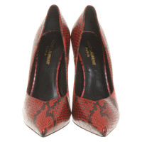 Saint Laurent Pumps/Peeptoes en Cuir en Rouge