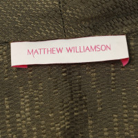 Matthew Williamson Top in seta verde