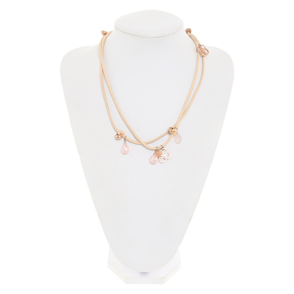 Marjana Von Berlepsch Necklace Leather in Beige