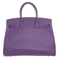 Hermès Birkin Bag 35 aus Leder in Violett