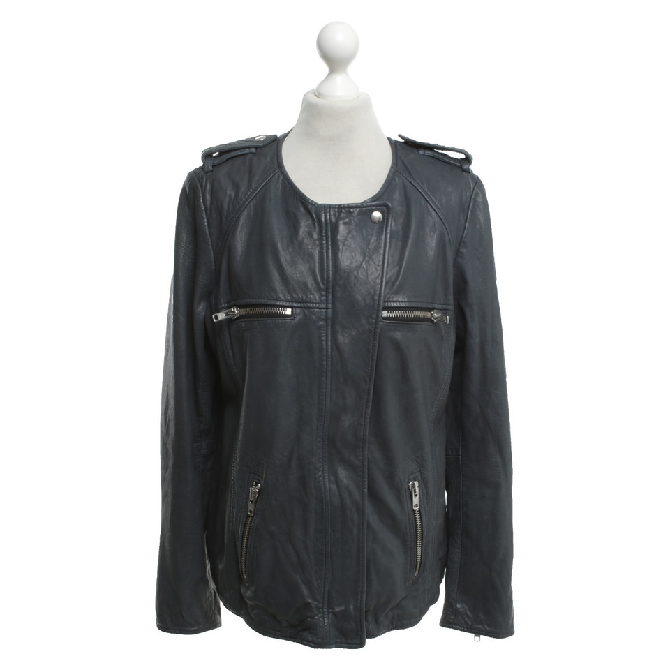 Isabel Marant Leather jacket in grey