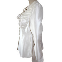 Armani Collezioni Blazer aus Seide in Weiß